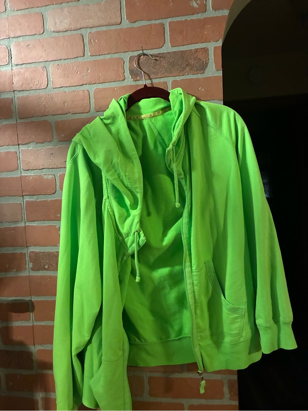 made for life Neon Green Zip-Up Hoodie